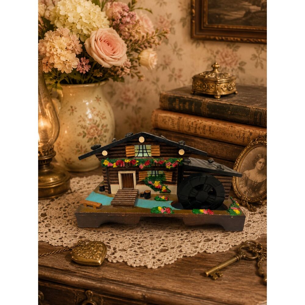 Vintage Chalet Musical Jewelry Box Sound of Music The Lonely Goatherd Von Trapp